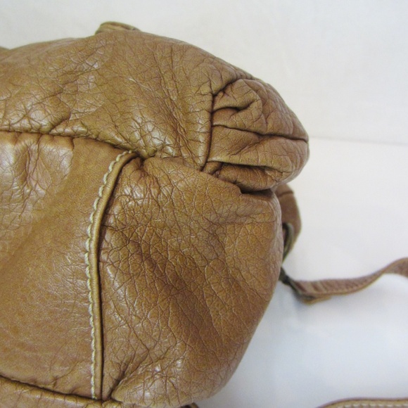 Nine West Vintage American Collection Leather Shoulder Bag Light Brown w/Buckles - Picture 11 of 12